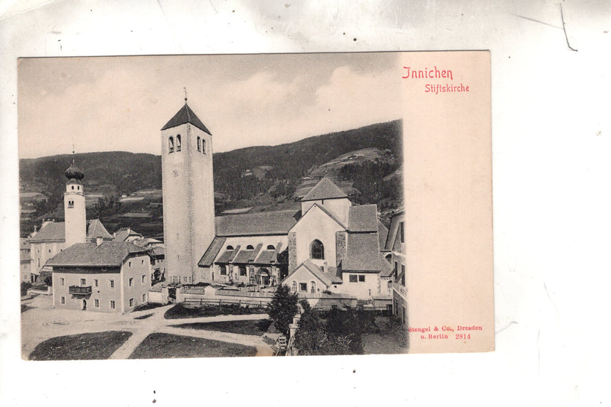 Cartolina antica Sudtirol Innichen Stistskirche