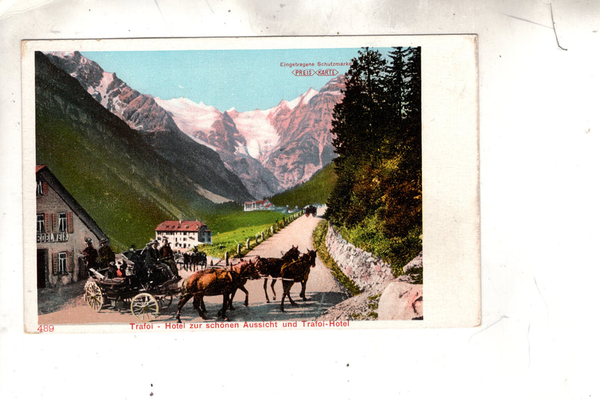 Cartolina antica Sudtirol Trafoi Gasthof Edelweis