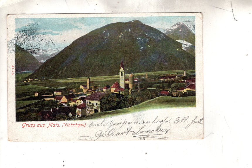 Cartolina antica Sudtirol Gruss aus Mals