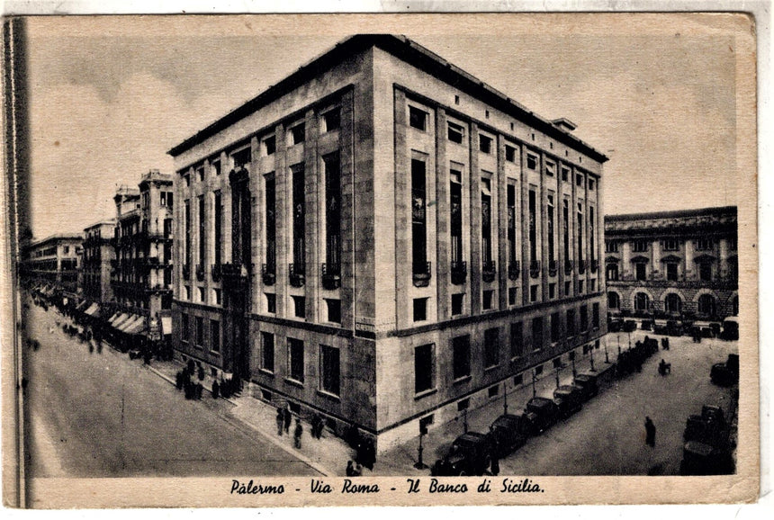 Cartolina antica Palermo via Roma Feldpost spedita da militare tedesco a Vienna