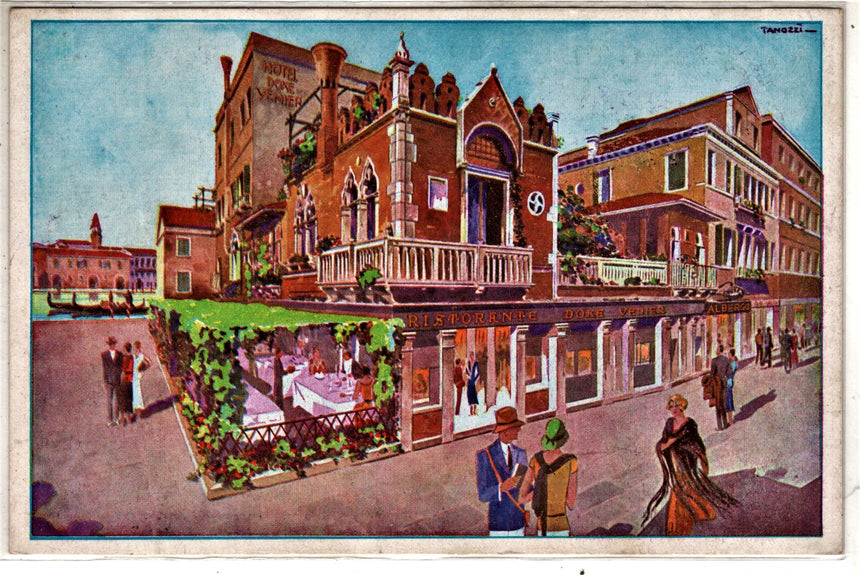 Cartolina antica Venezia Hotel Doge Venier