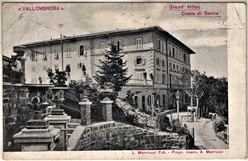 Cartolina antica Vallombrosa Grand hotel Croce di Savoia