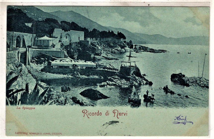 Cartolina antica Genova Ricordo di Nervi
