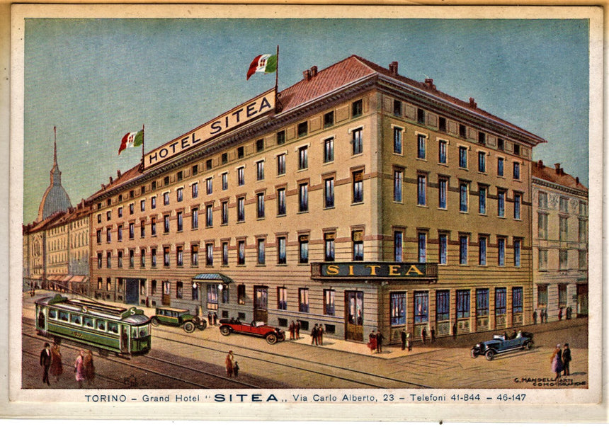 Cartolina antica Torino Gran Hotel SITEA