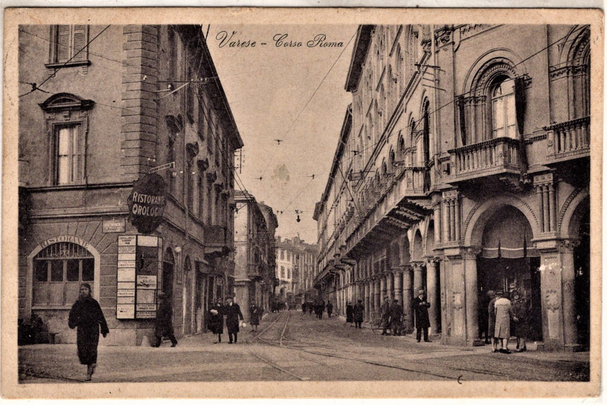 Cartolina antica Varese Corso Roma