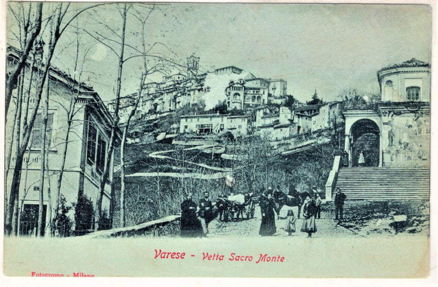 Cartolina antica Varese vetta del Sacro Monte