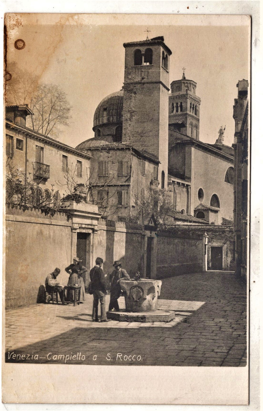 Cartolina antica Venezia Campiello a San Rocco