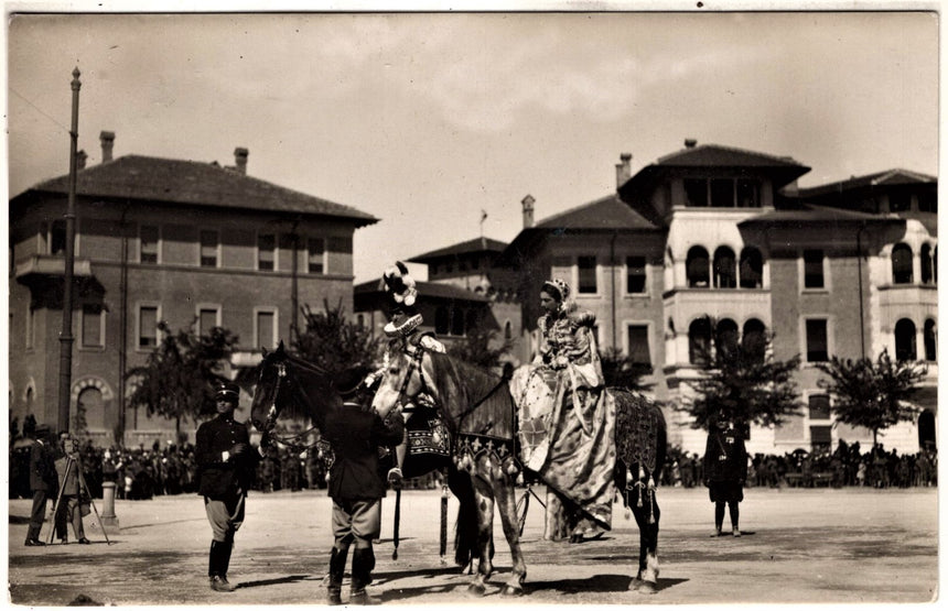 Cartolina antica Torino Carosello Storico 1928