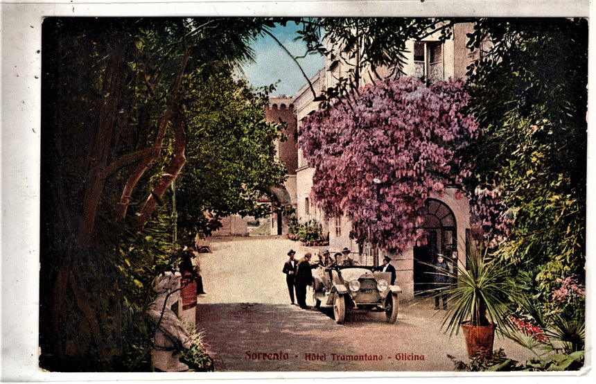 Cartolina antica Sorrento Hotel Tramontano Clicina