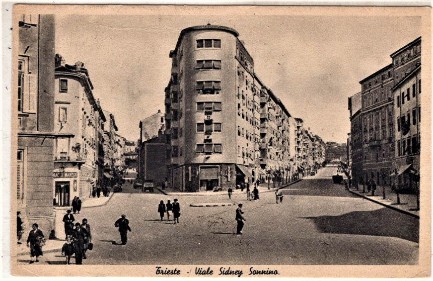 Cartolina antica Trieste viale Sidney Sonnino