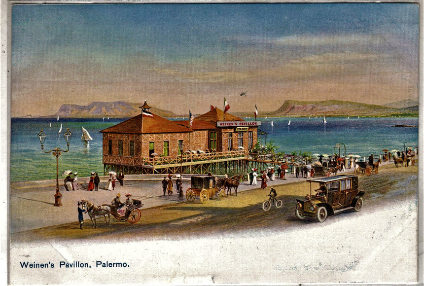 Cartolina antica Palermo Weinen s Pavillon Palermo