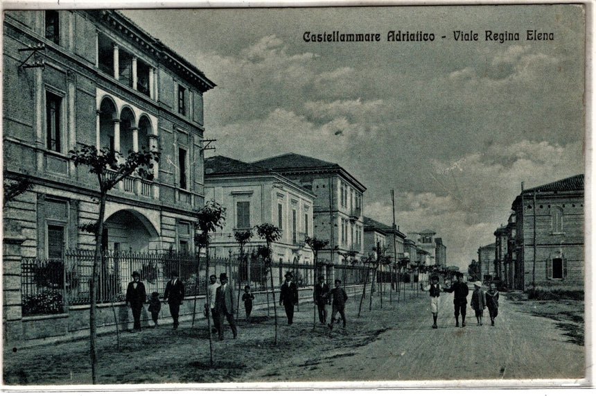 Cartolina antica Castellammare Adriatico viale Regina Elena