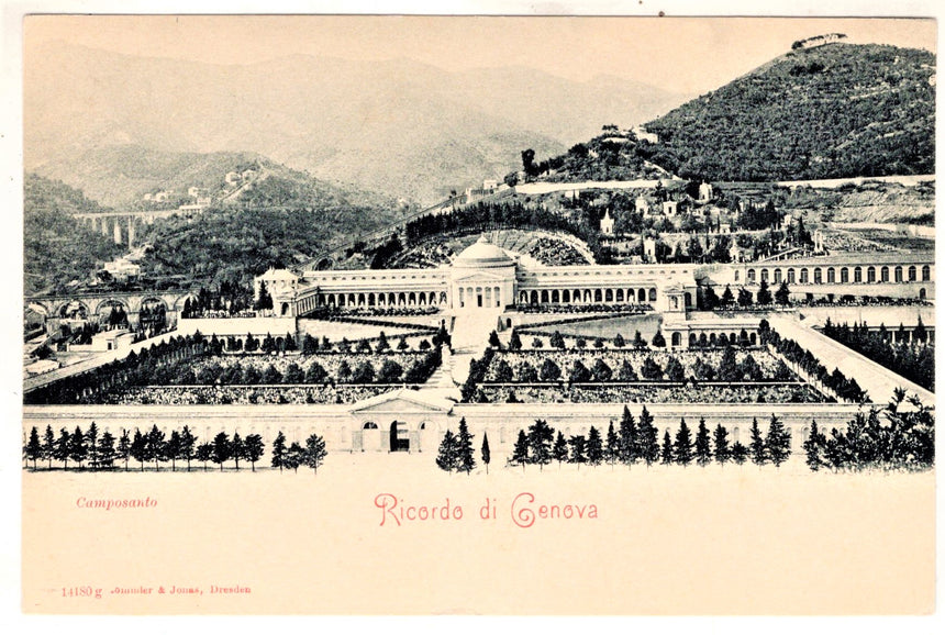 Cartolina antica Ricordo di Genova il Camposanto