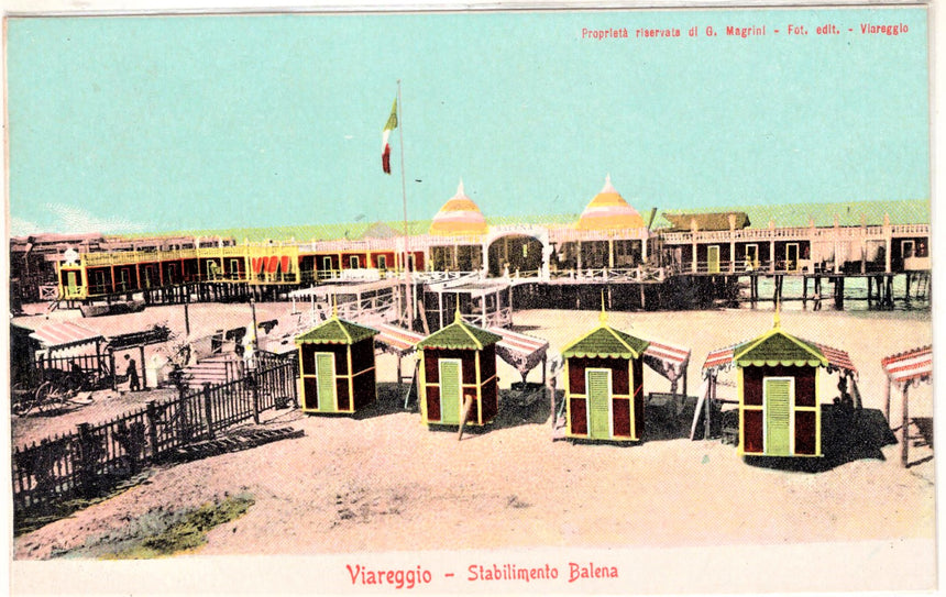 Cartolina antica Viareggio Stabilimento Balena