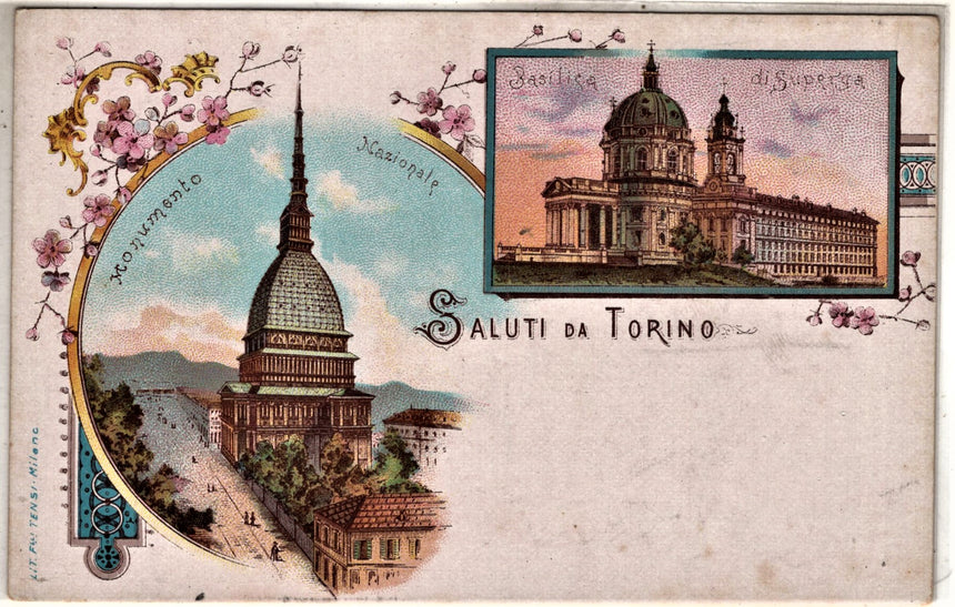 Cartolina antica Ricordo di Torino