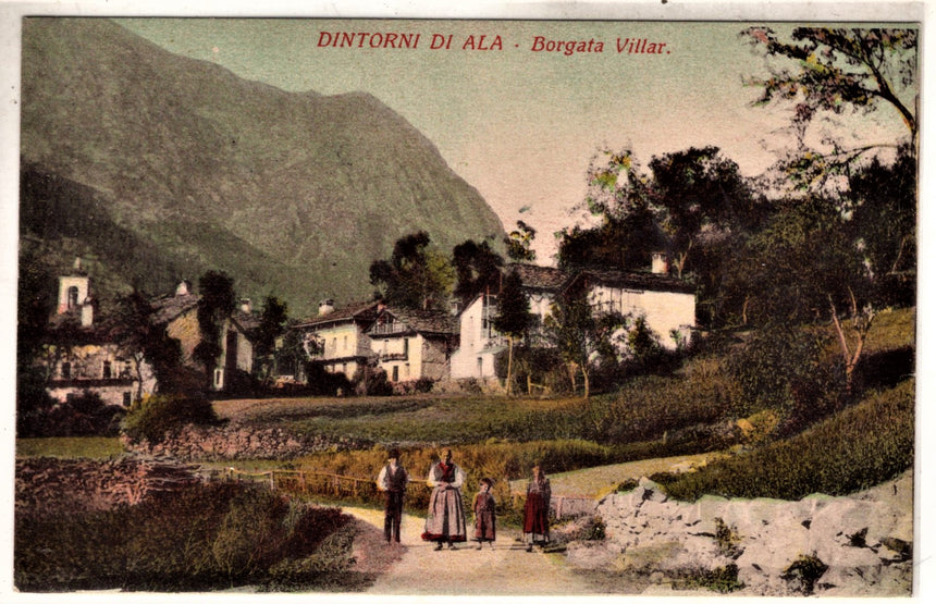 Cartolina antica Ala di Stura borgata Villar