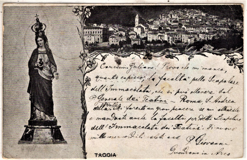 Cartolina antica Taggia