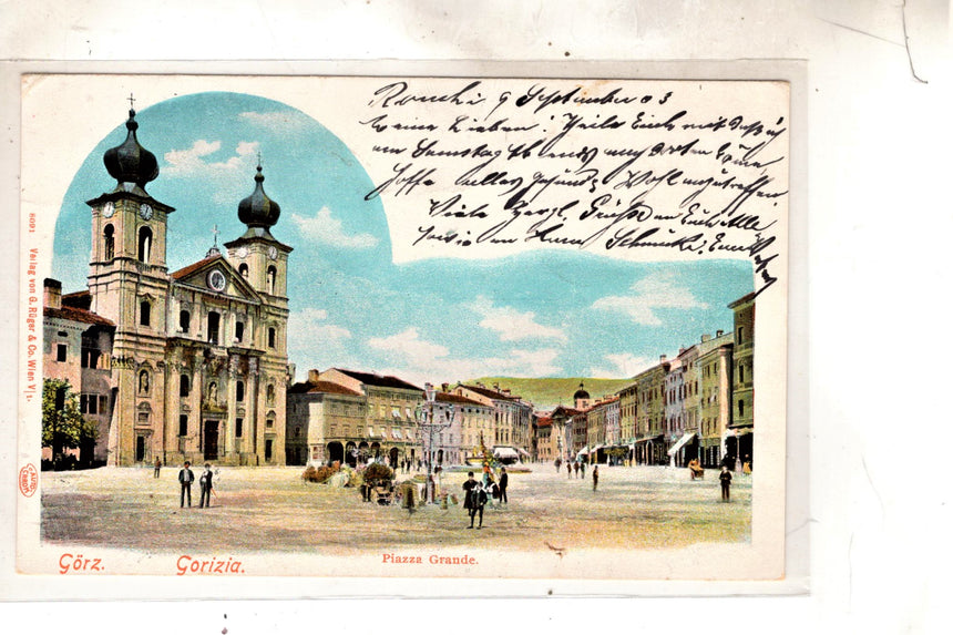 Cartolina antica Gorizia Piazza Grande