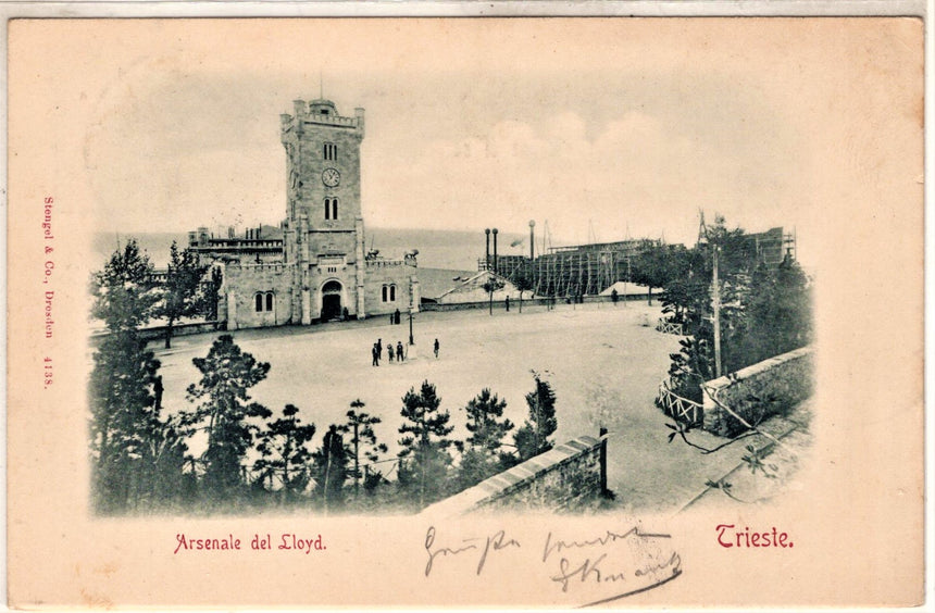 Cartolina antica Trieste Arsenale del Lloyd