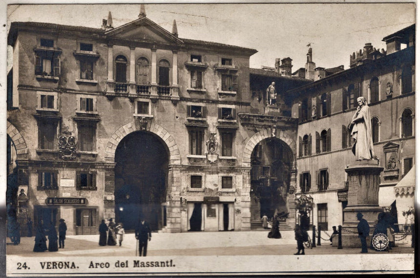 Cartolina antica Verona Arco dei Massanti foto N.P.G.