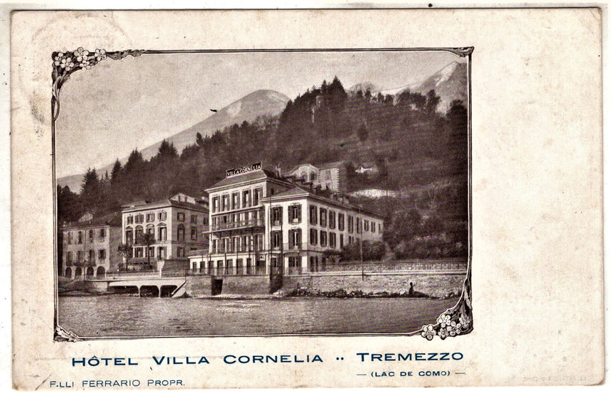 Cartolina antica Tremezzo Hotel Villa Cornelia Como