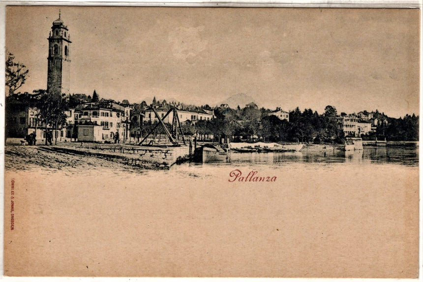 Cartolina antica Pallanza panorama nel 1900