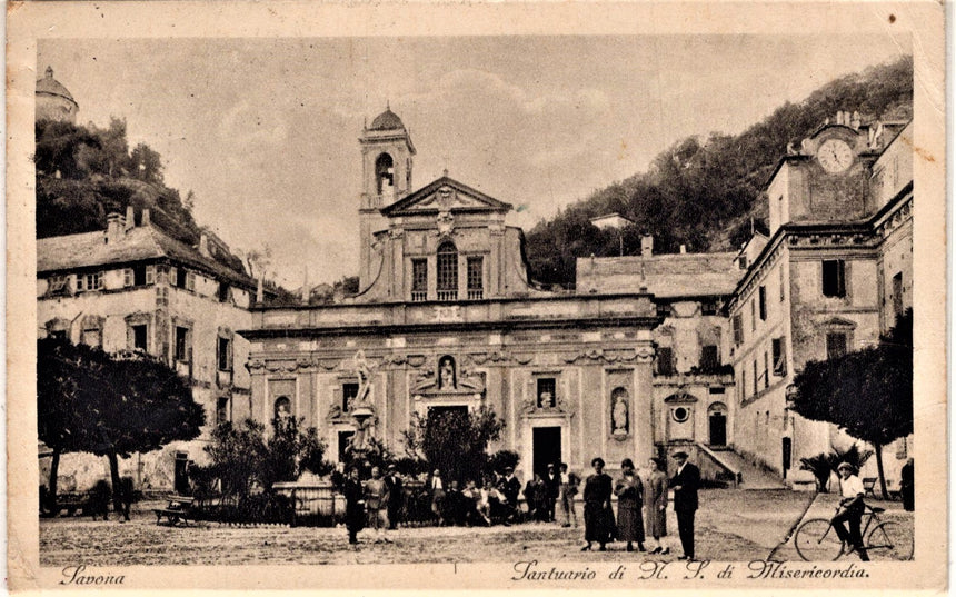 Cartolina antica Savona Santuario di M.S. Misericordia