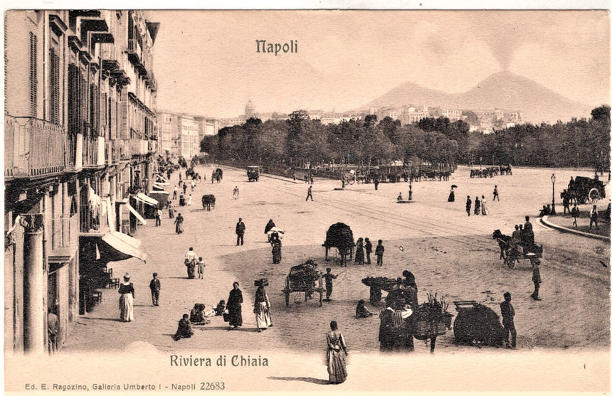 Cartolina antica Napoli riviera di Ghiaia