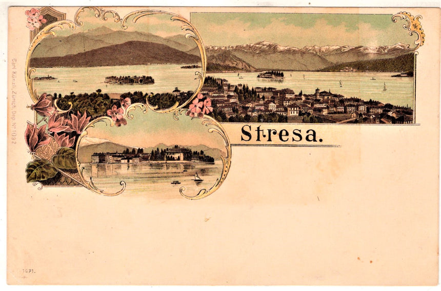 Cartolina antica Stresa lago Maggiore