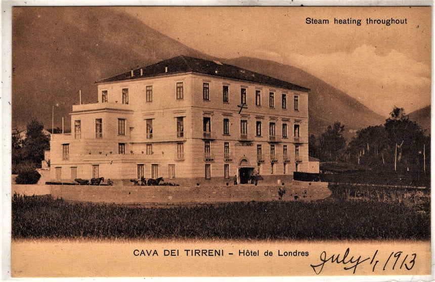 Cartolina antica Cava dei Tirreni Hotel de Londres