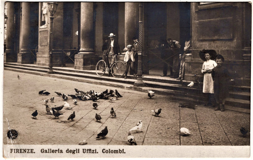 Cartolina antica Firenze galleria degli Uffizi  Fotografia N.P.G.