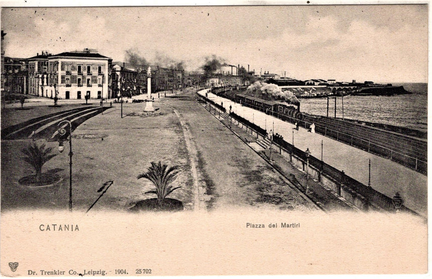 Cartolina antica Catania piazza dei Martiri