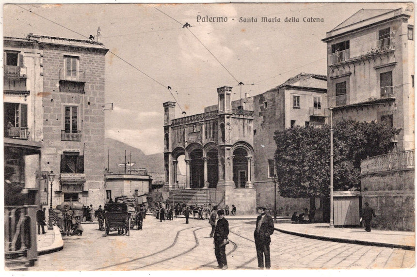 Cartolina antica Palermo Santa Maria della Catena