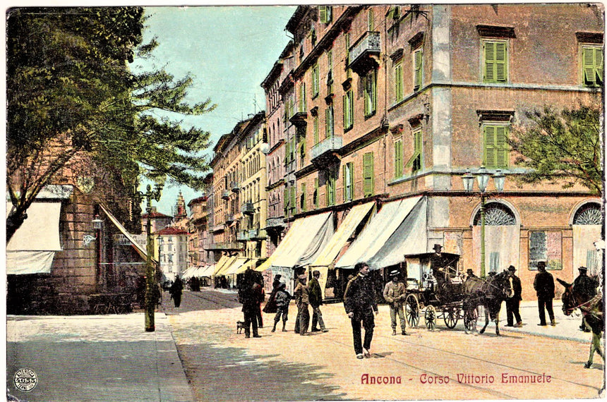 Cartolina antica Ancona corso Vittorio Emanuele