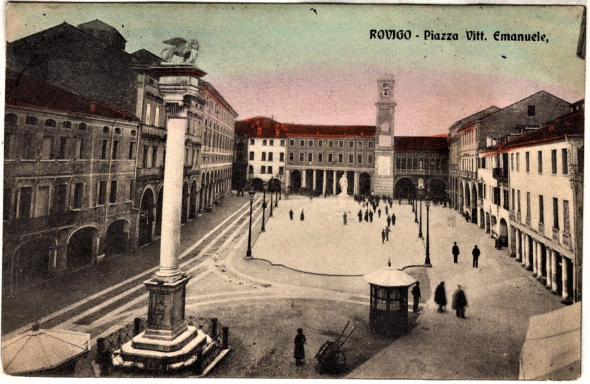 Cartolina antica Rovigo Piazza Vittorio Emanuele