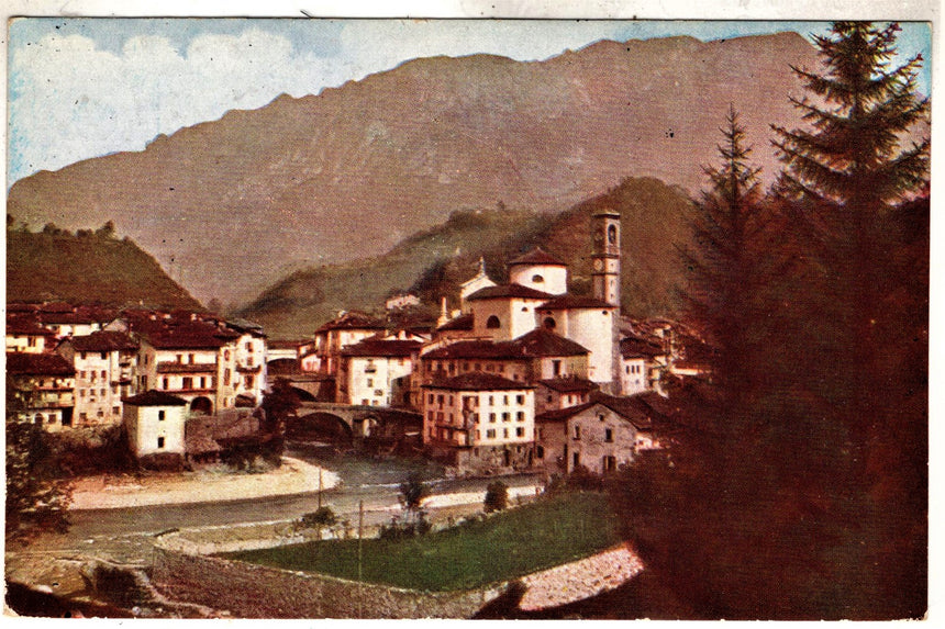 Cartolina antica Valle Brembana San Giovanni Bianco Bergamo