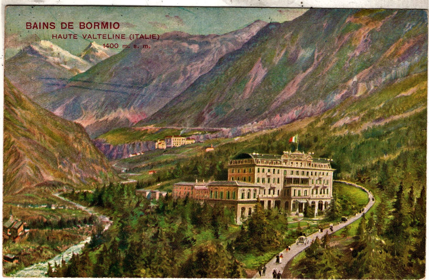 Cartolina antica Bains de Bormio Haute Valteline Sondrio