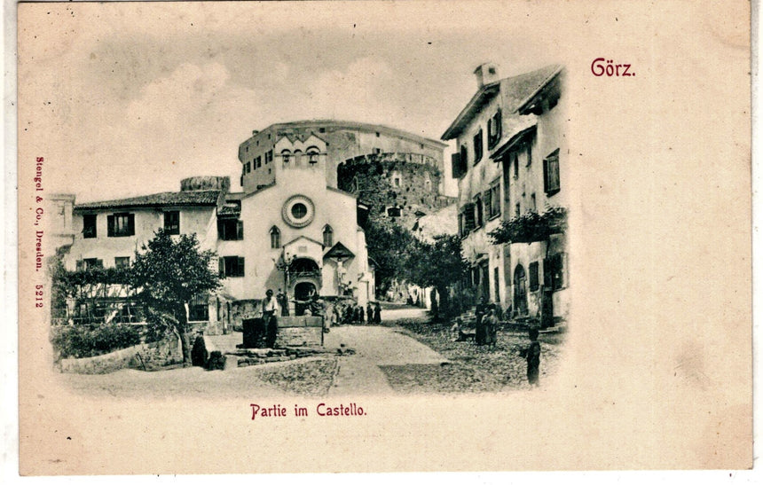 Cartolina antica Gorizia partie im Castello