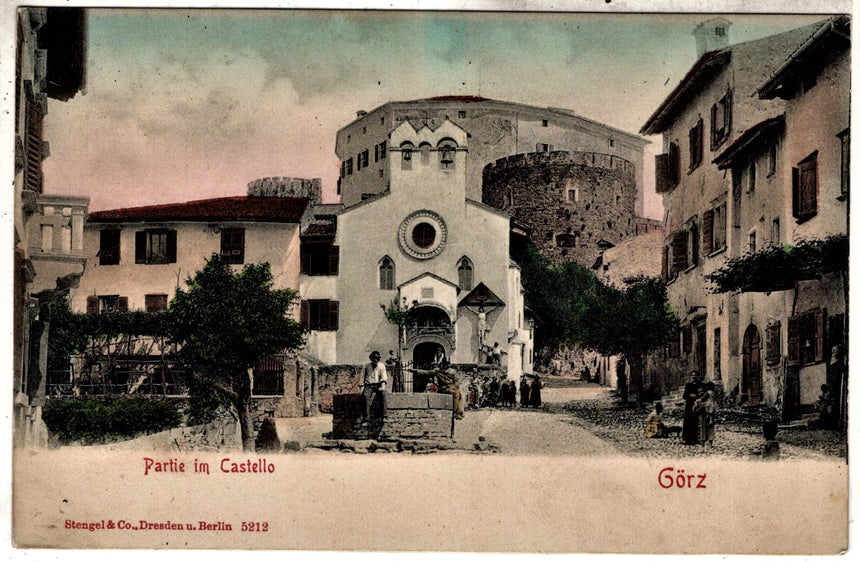 Cartolina antica Gorizia partie im Castello
