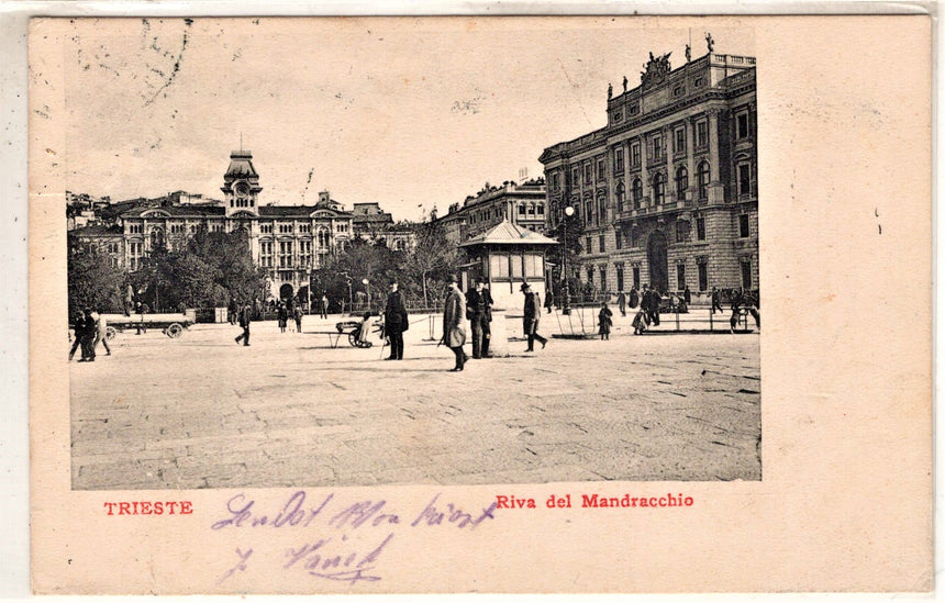 Cartolina antica Trieste Riva del Mandracchio