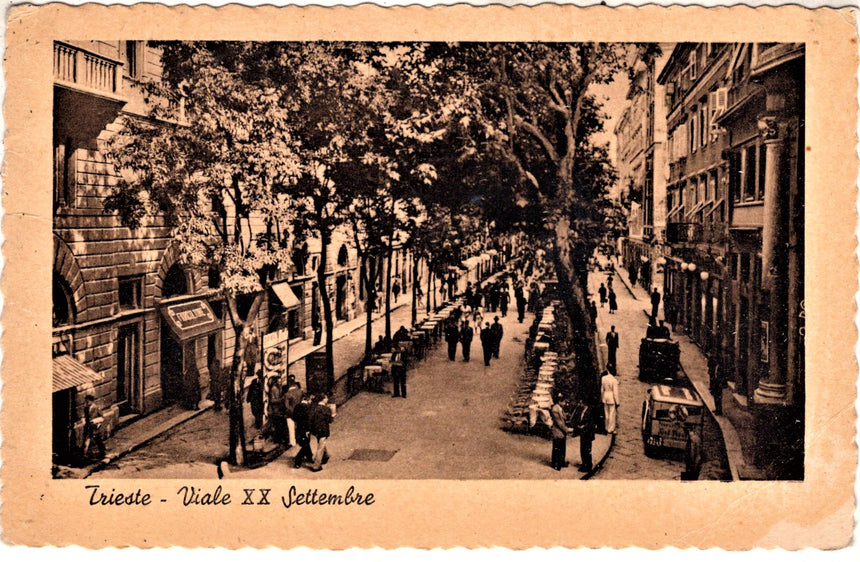 Cartolina antica Trieste viale XX Settembre