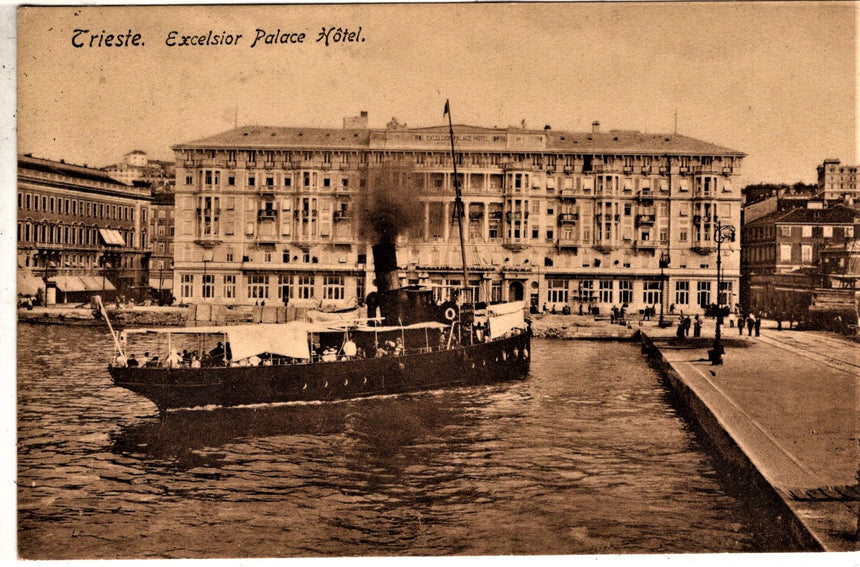 Cartolina antica Trieste Excelsior Palace Hotel