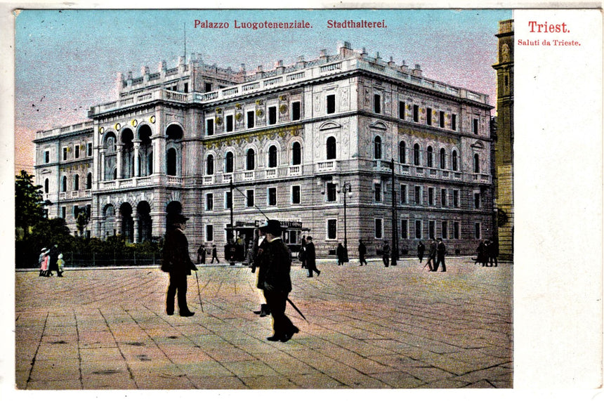 Cartolina antica Trieste palazzo Luogotenenziale