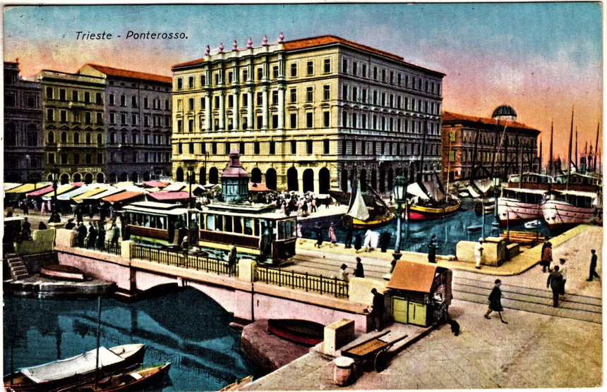 Cartolina antica Trieste Ponte rosso