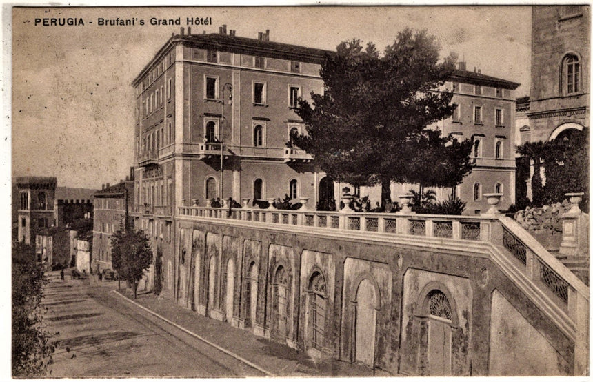 Cartolina antica Perugia Grand Hotel Brufani