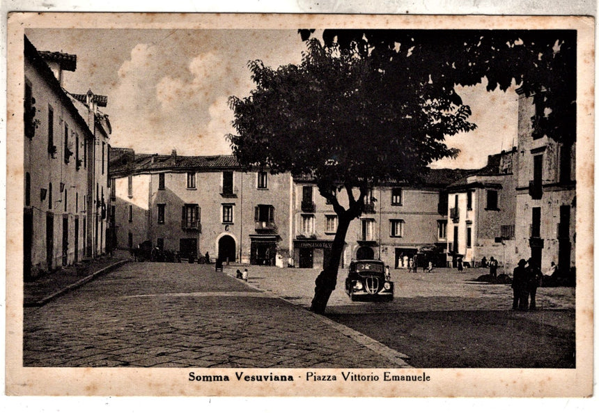 Cartolina antica Somma Vesuviana piazza V. Emanuele