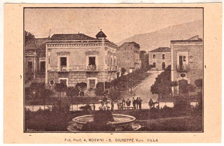 Cartolina antica San Giuseppe V.no Villa Foto Prof A.Rossini Napoli