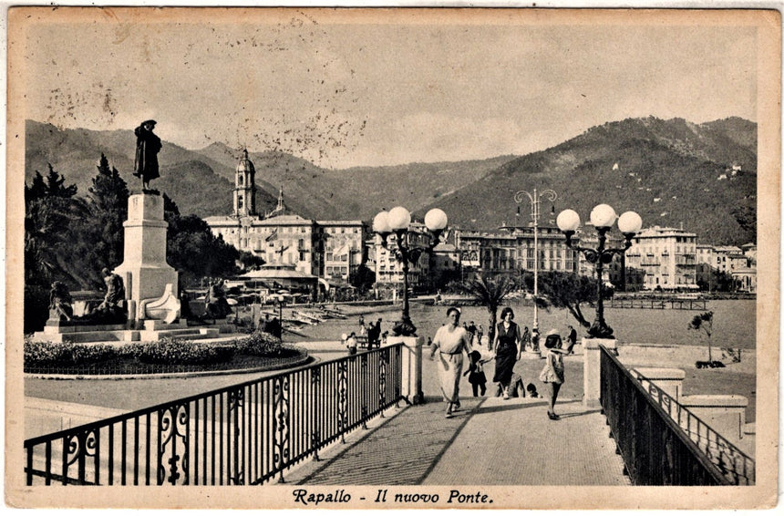 Cartolina antica Rapallo il nuovo Ponte