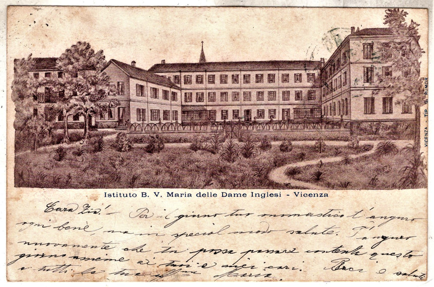 Cartolina antica Vicenza Istituto Maria delle Dame Inglesi