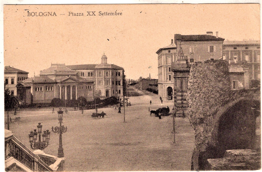 Cartolina antica Bologna Piazza XX settembre